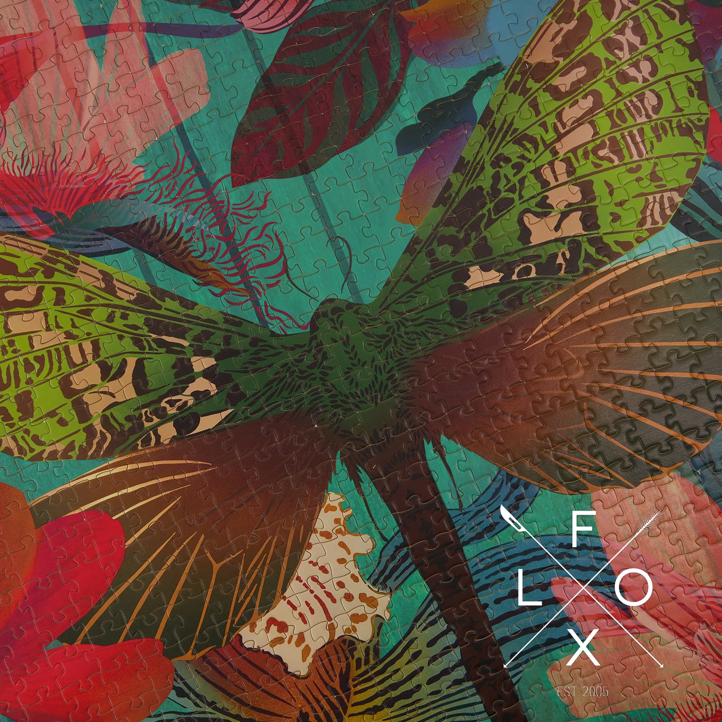 Magnolia and moth jigsaw puzzle.