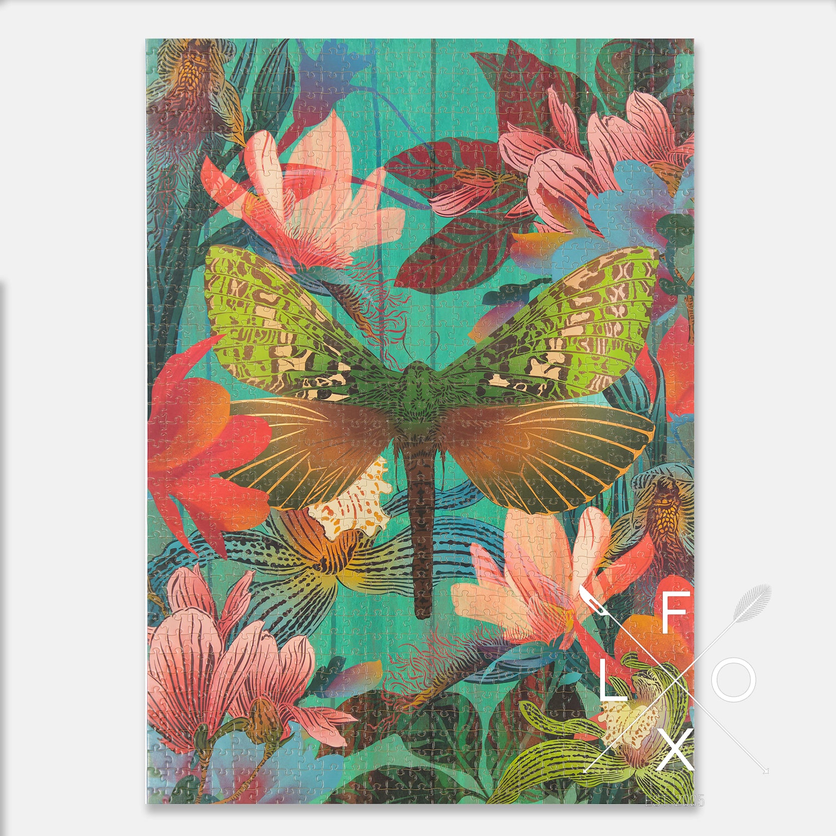 Magnolia and moth jigsaw puzzle.