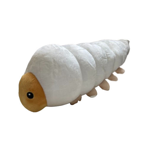Plush soft toy in the form of a Huhu Grub.
