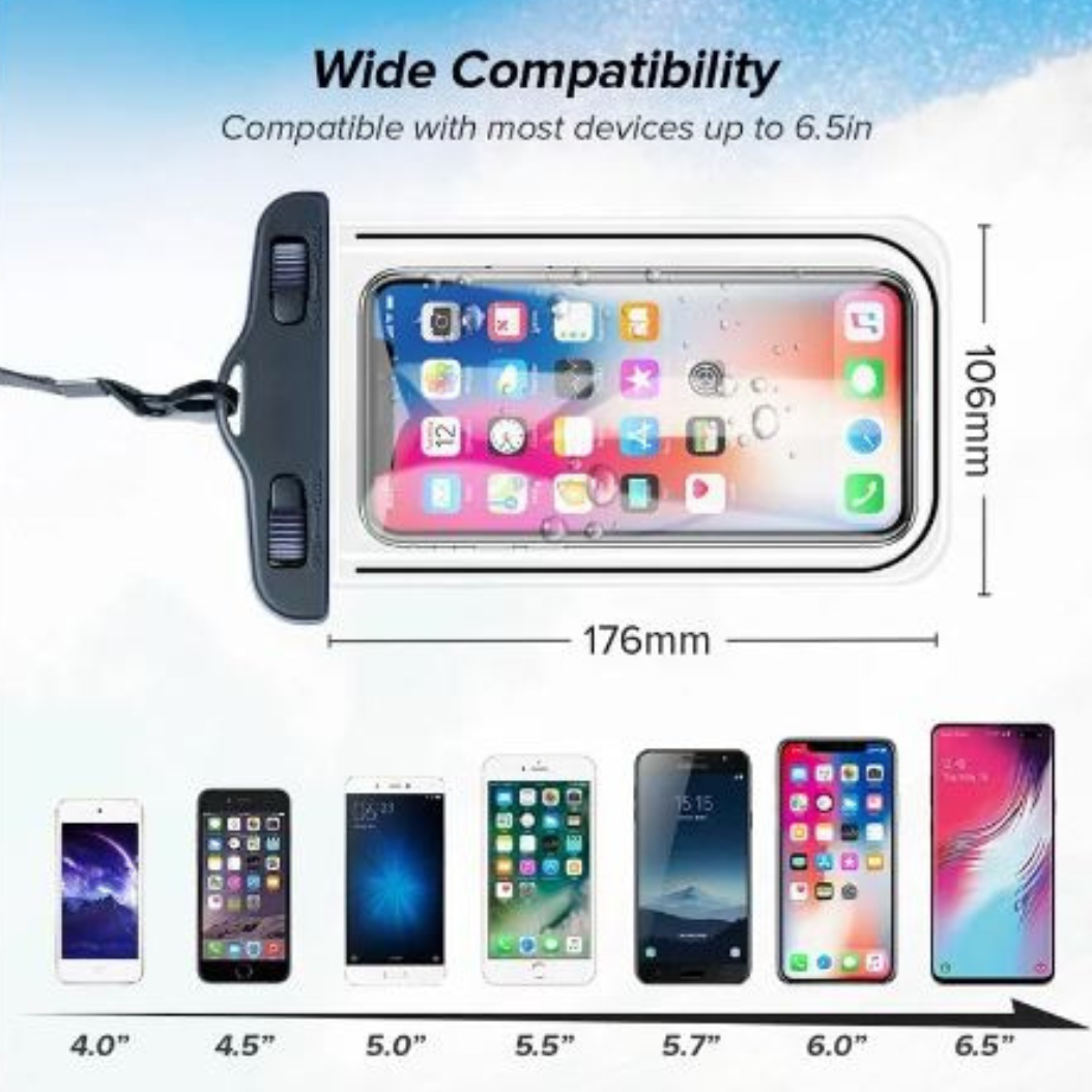 Waterproof phone pouch.