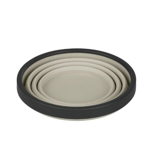 Sand coloured silicone collapsible X cup by Sea to Summit.