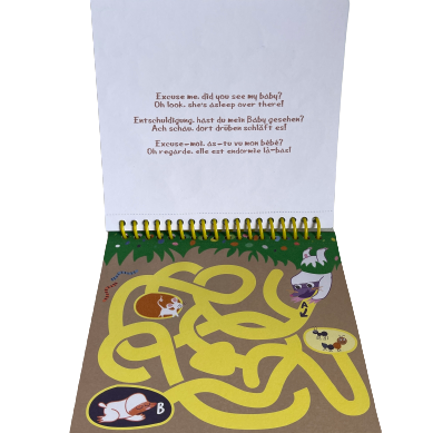 Jungle colouring and activity book for children.