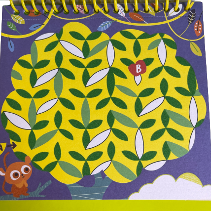 Jungle colouring and activity book for children.