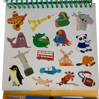 Magical water painting activity book for children.