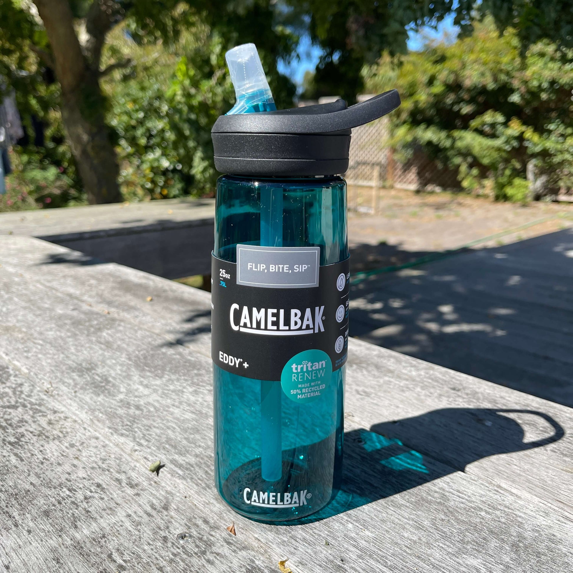Camelbak Eddy plus drink bottle in lagoon blue.