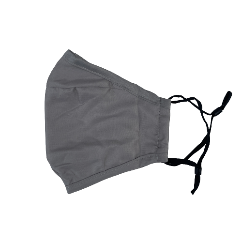 Grey reusable face mask.