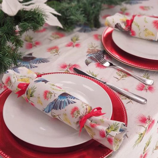 Reusable christmas crackers in a flora fauna print.