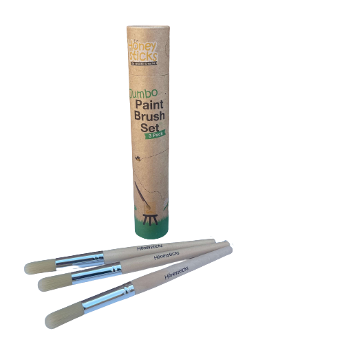 Set of 3 kids paint brushes.