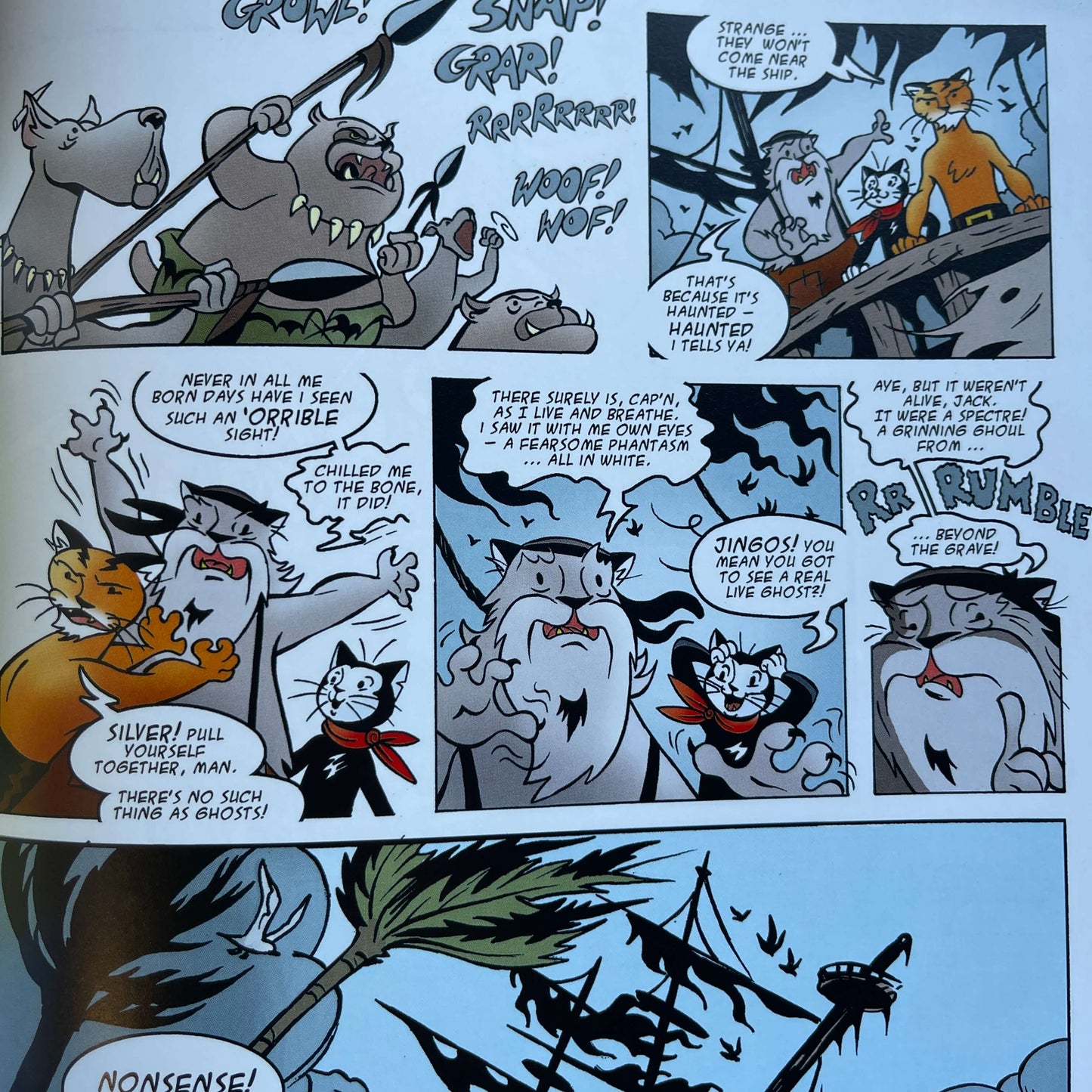 Page from Childrens book The Adventures of Jack Scratch, The Quest for the Hiss-Paniola by Craig Phillips.