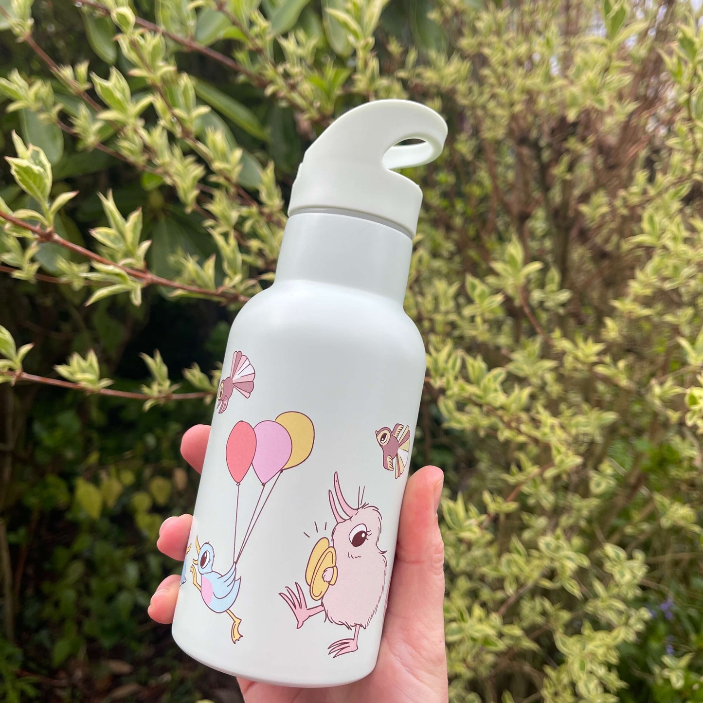 Kuwi and friends character drink bottle with sipper top.