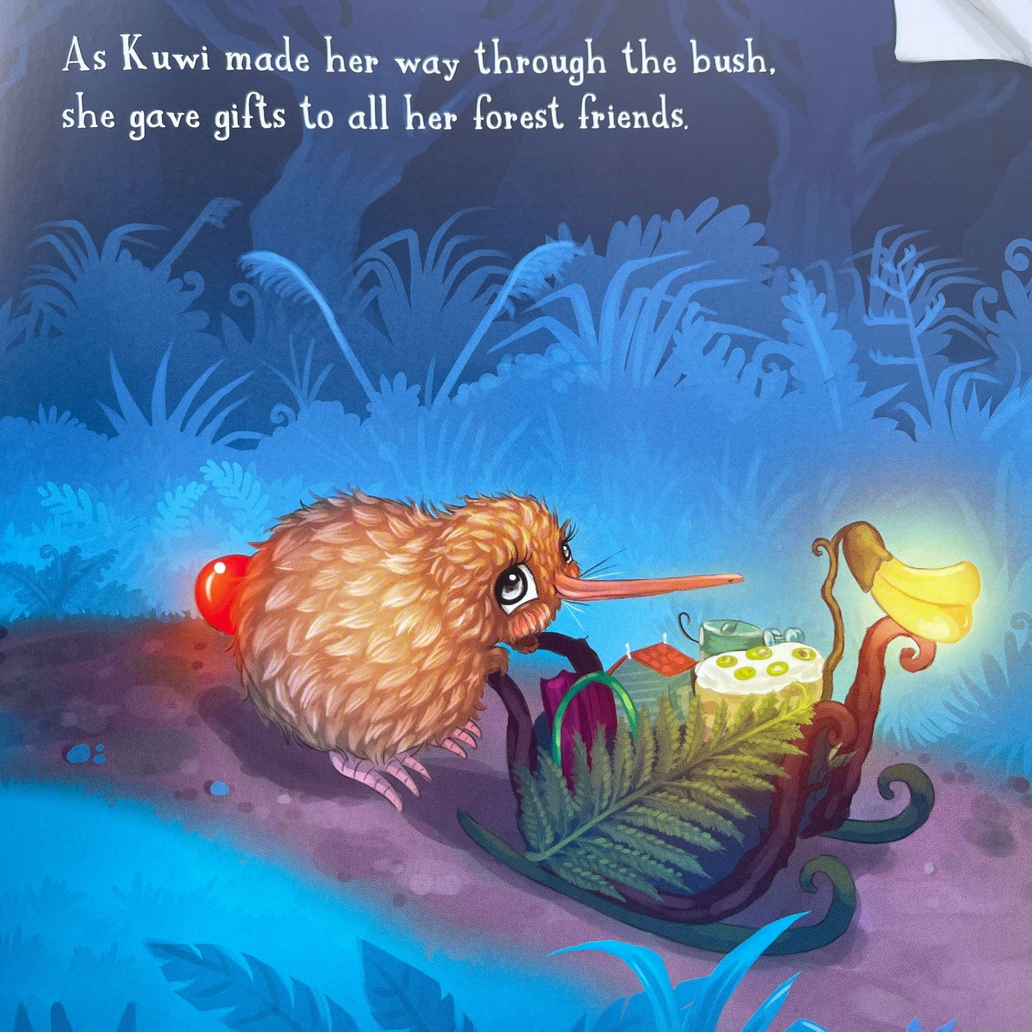 Page from book Kuwi's Very Shiny Bum by Kat Quin.