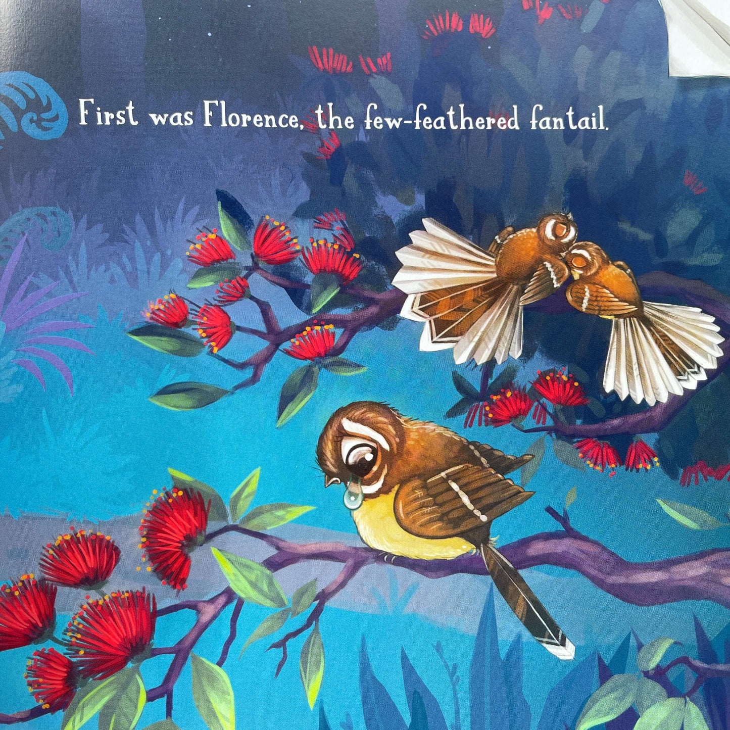 Page from book Kuwi's Very Shiny Bum by Kat Quin.