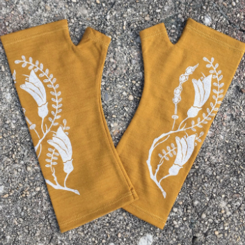 Merino Wool Gloves - Mustard Kowhai beautifully made in New Zealand by Kate Watts