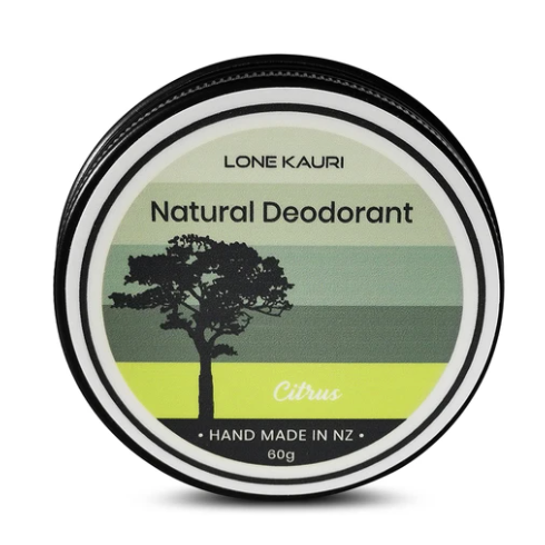 Lone Kauri natural citrus deodorant tins.
