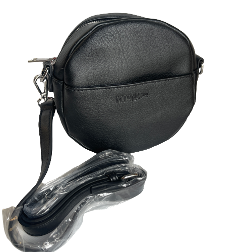 Black circular handbag by Moana Rd.
