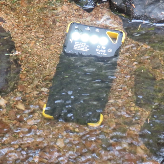 SunSaver Classic, 16,000mAh Solar Power Bank immersed in water. how good