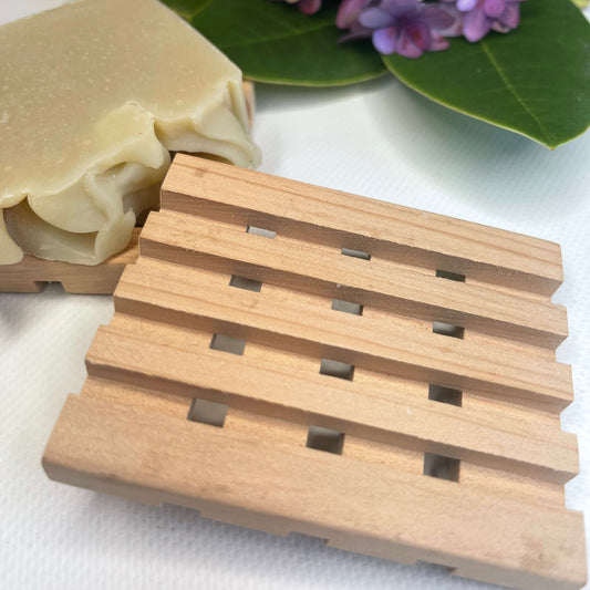 Wooden soap dish