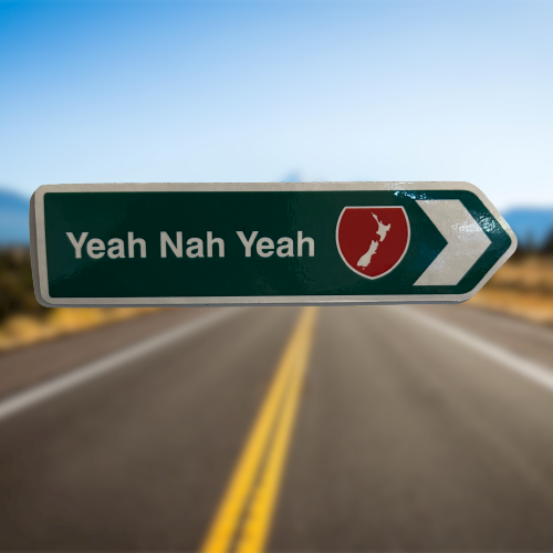 Yeah Nah Yeah road sign magnet.
