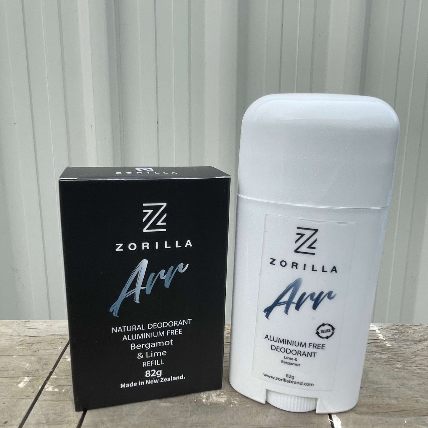 Mens deodorant stick and refill by Zorilla.
