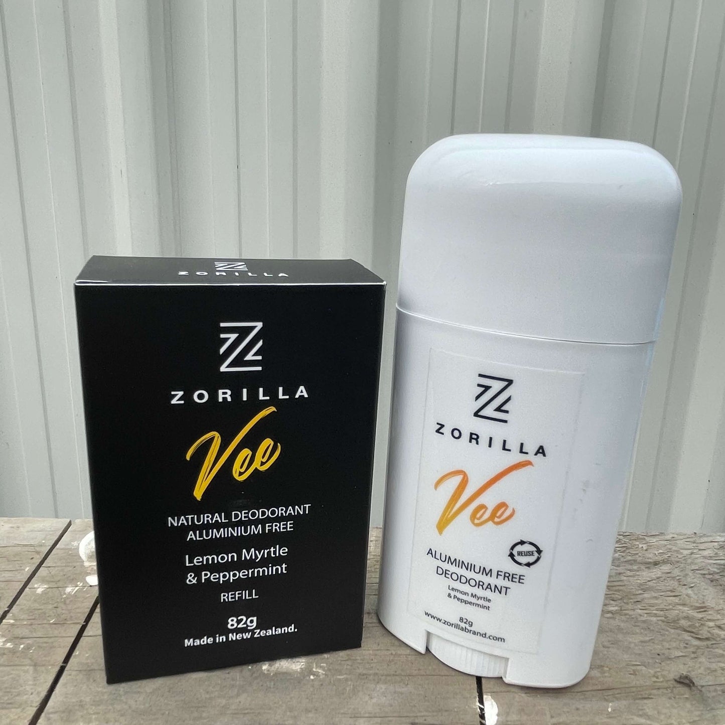 Mens deodorant stick and refill by Zorilla.