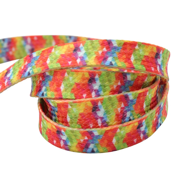 Watercolour bright shoelaces.