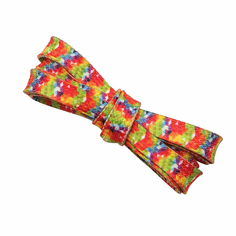 Watercolour bright shoelaces.