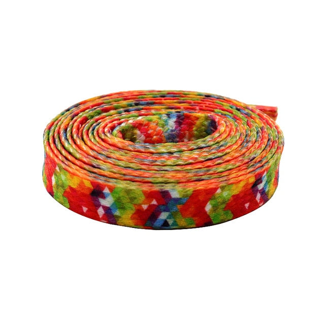 Watercolour bright shoelaces.