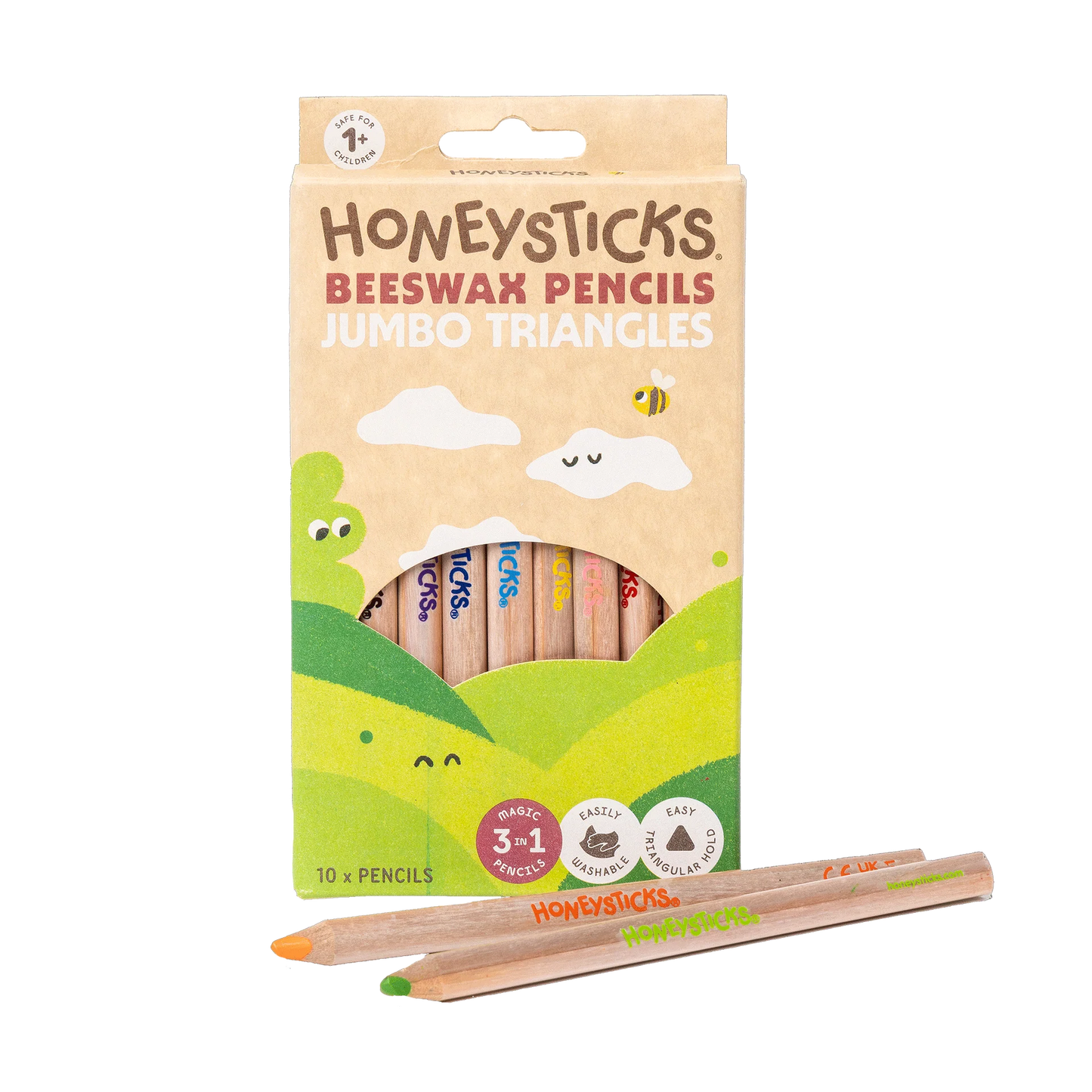 Honeysticks Magic 3-n-1 Jumbo Triangle Pencils 10pk