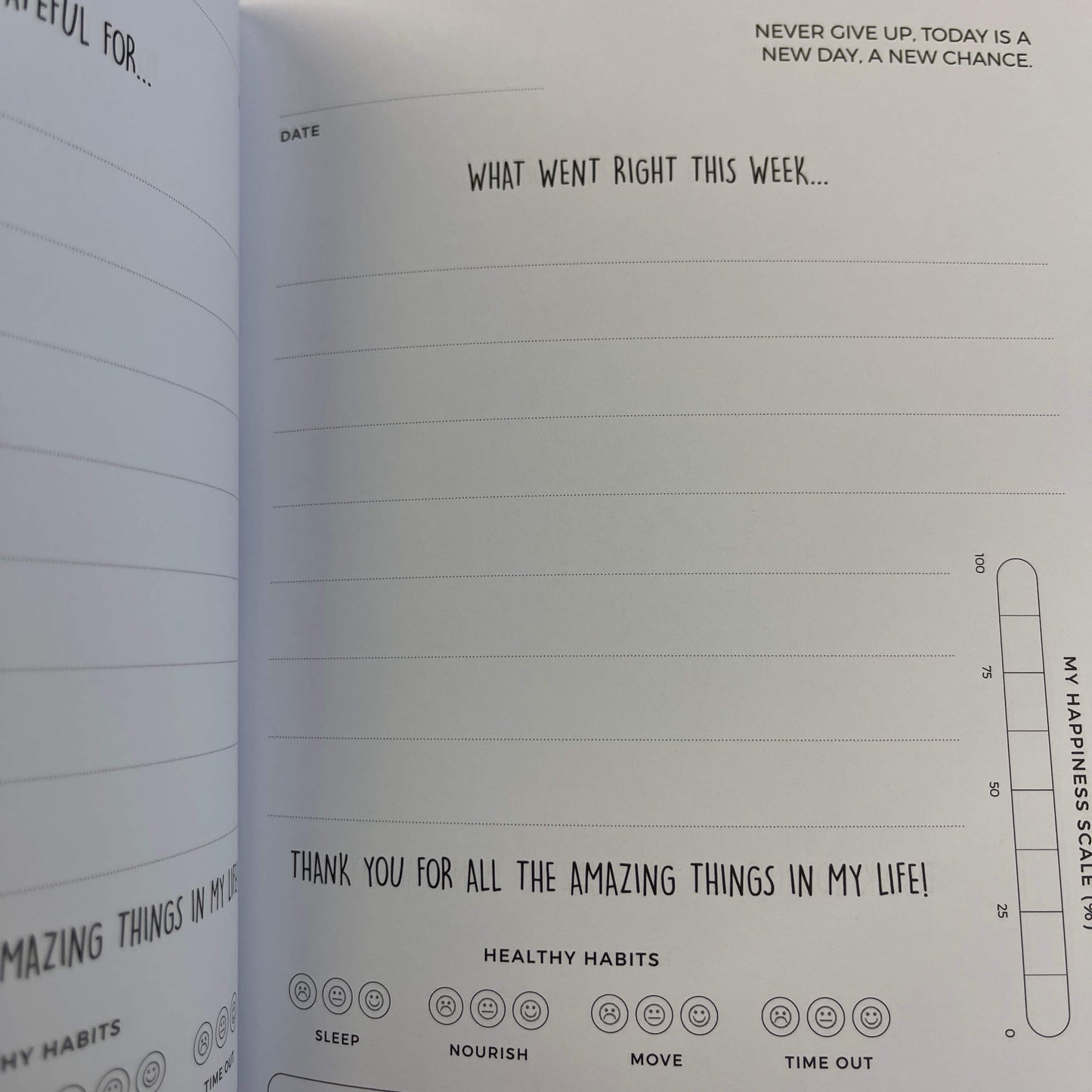 Breathe gratitude journal.