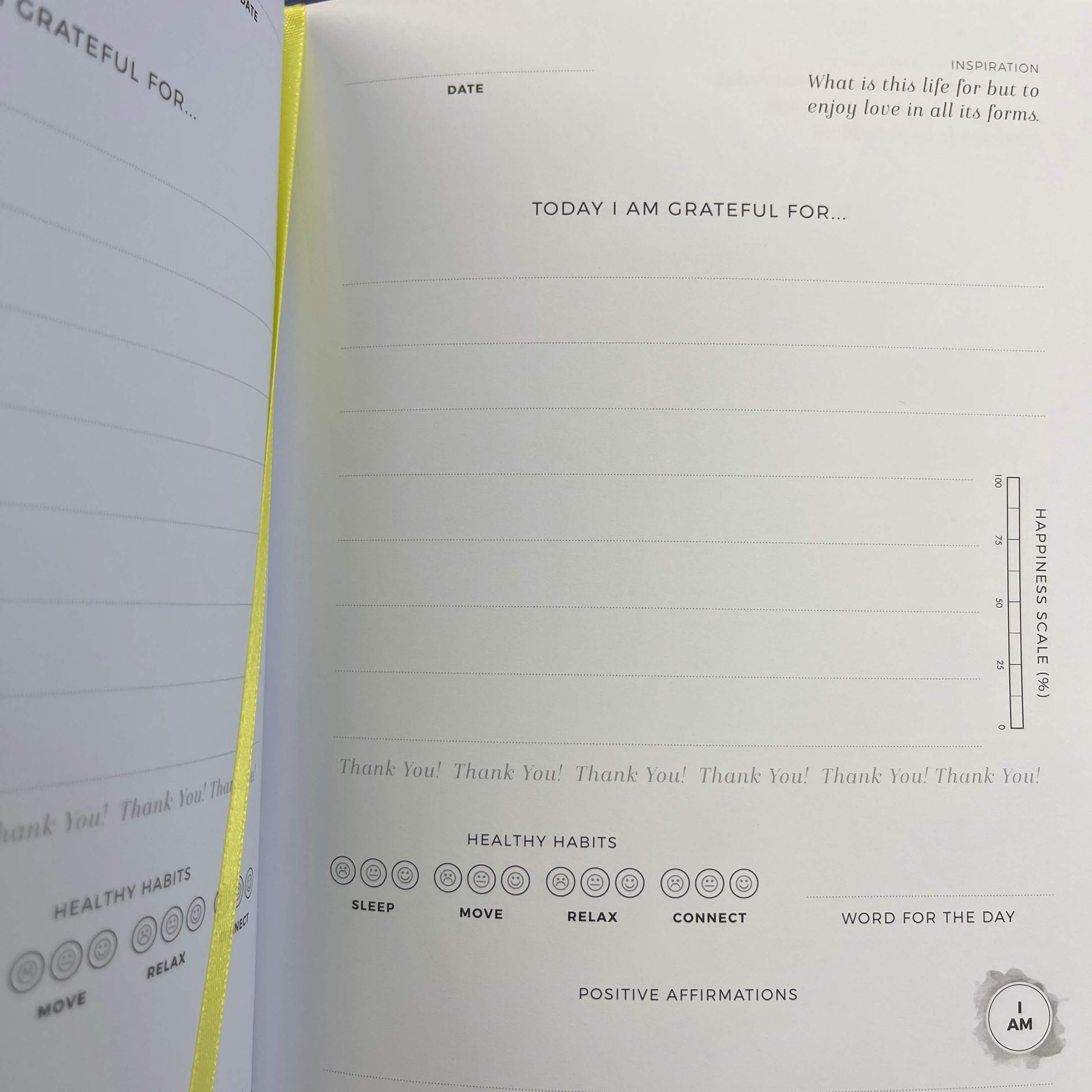 Breathe gratitude journal.