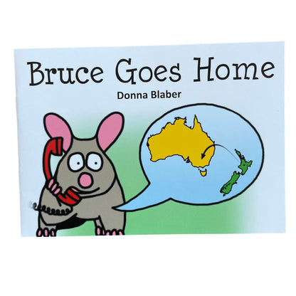 Bruce Goes Home - Children's soft cover book. 
