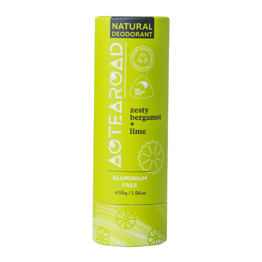 Zesty lime and bergamot natural deodorant from Aotea Road.
