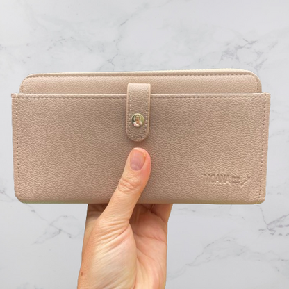 Mushroom coloured wallet by Moana Road.