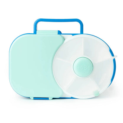 Gobe snack spinner and lunchbox combo in blue.