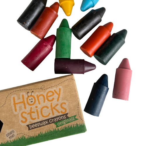 Beeswax crayons by Honey Sticks.