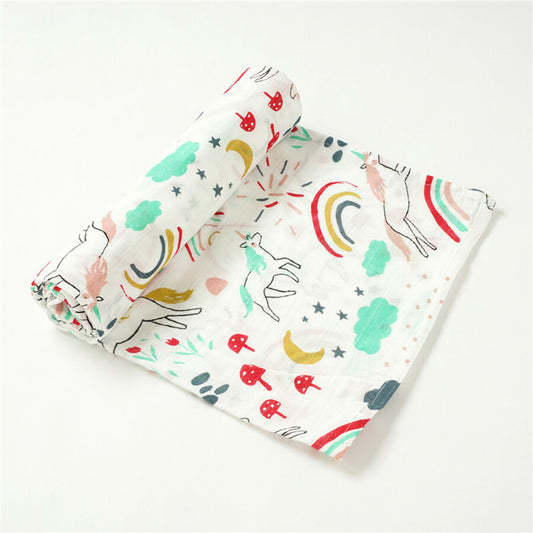 Bamboo & Organic Cotton Muslin - Rainbow