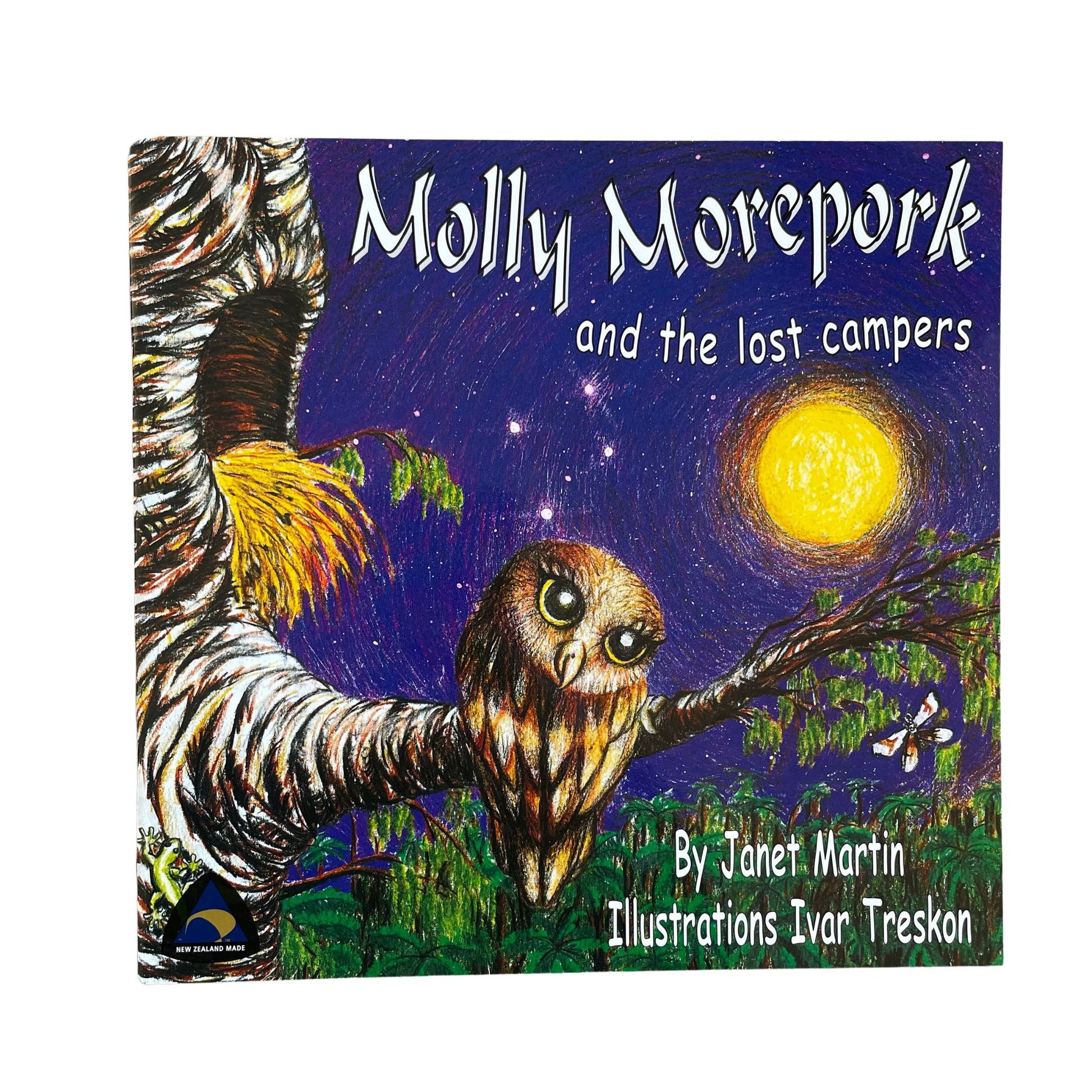 Molly the Morepork and the lost campers - Soft cover children's story book.