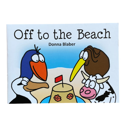 Off to the beach - soft cover children's book.