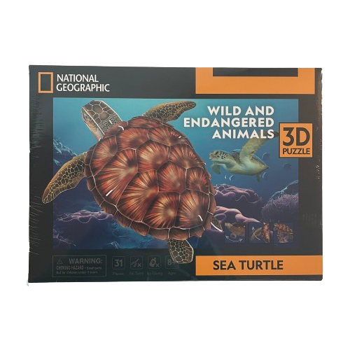 National geographic 3D puzzle of a sea turtle.