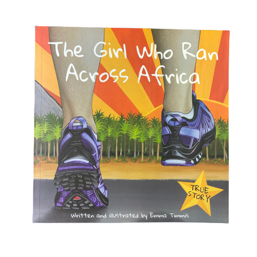 Cover from the book The Girl Who Ran Across Africa.