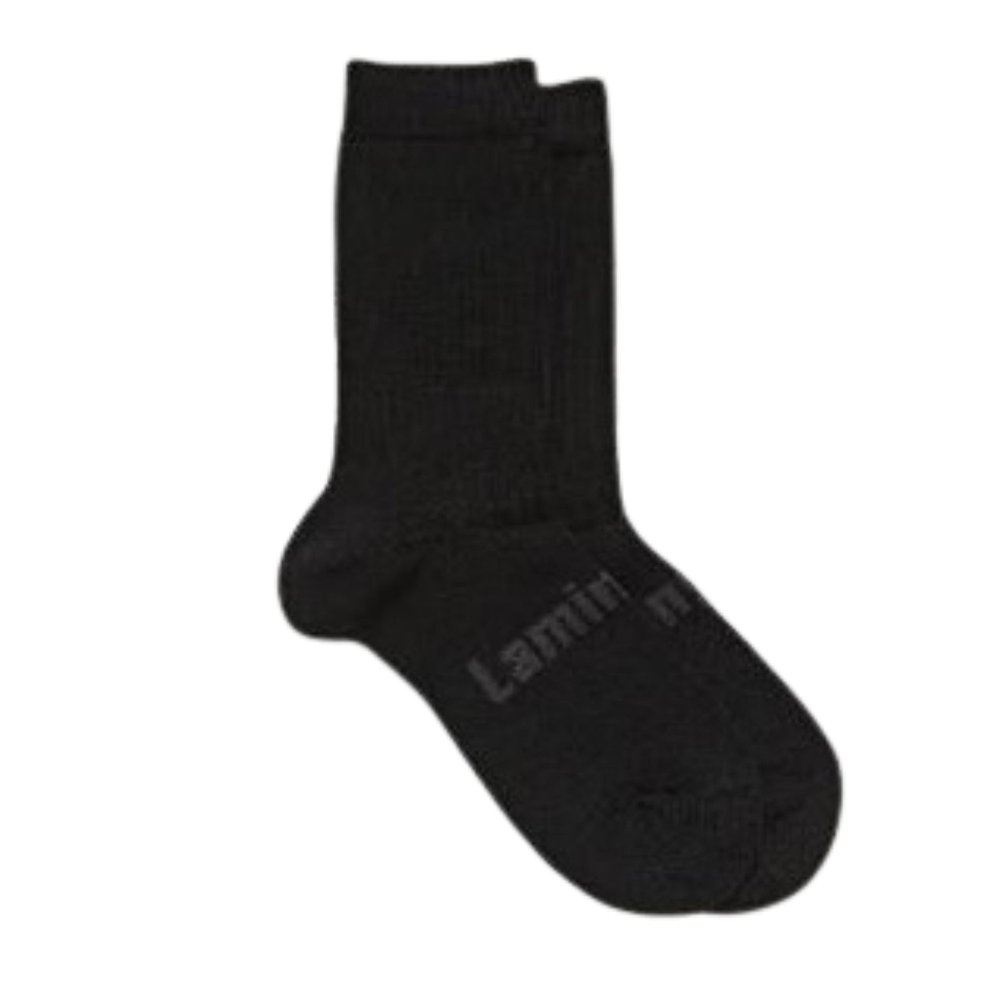 Black ribbed merino socks