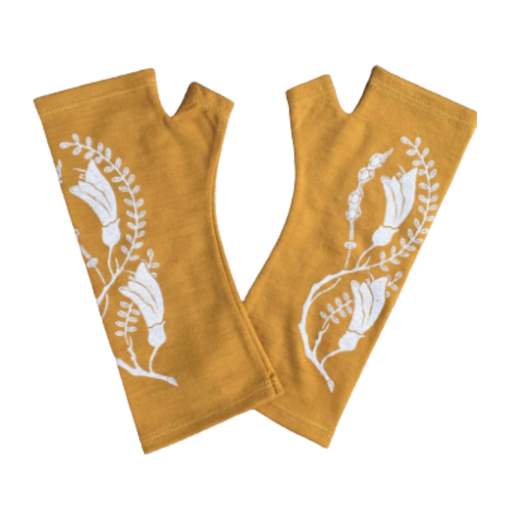 Merino Wool Gloves - Mustard Kowhai beautifully made in New Zealand by Kate Watts