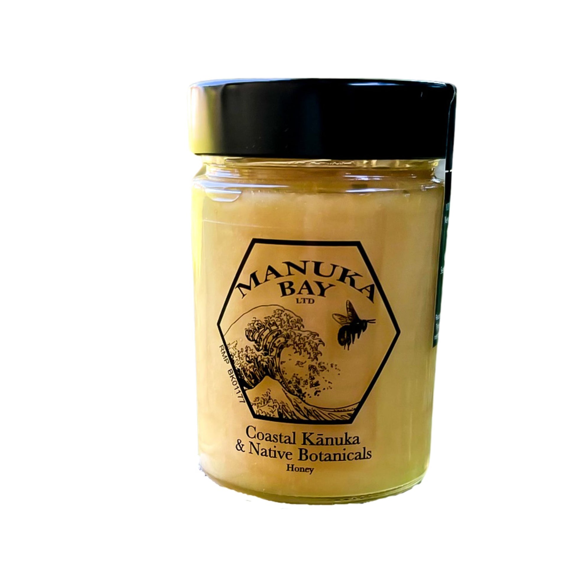 Jar of Manuka Bay Coastal Kanuka and native bush honey