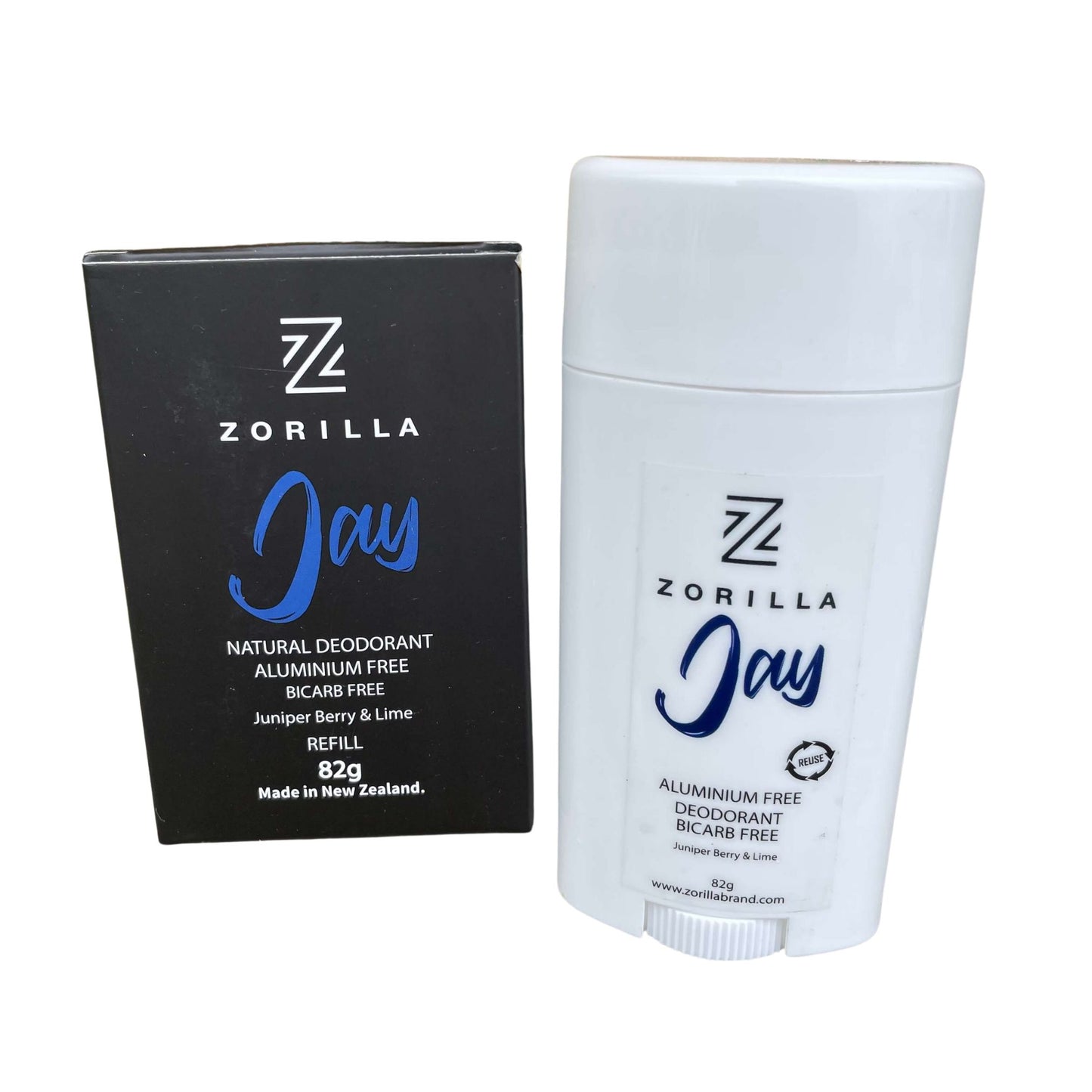 Zorilla Mens natural deodorant tube and refill pack