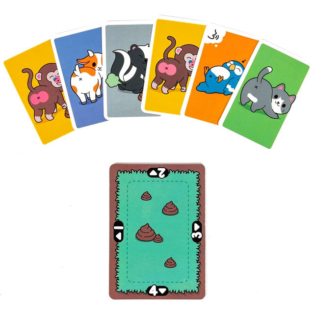 Cards featuring cartoon animal bums from the game May Contain Butts.
