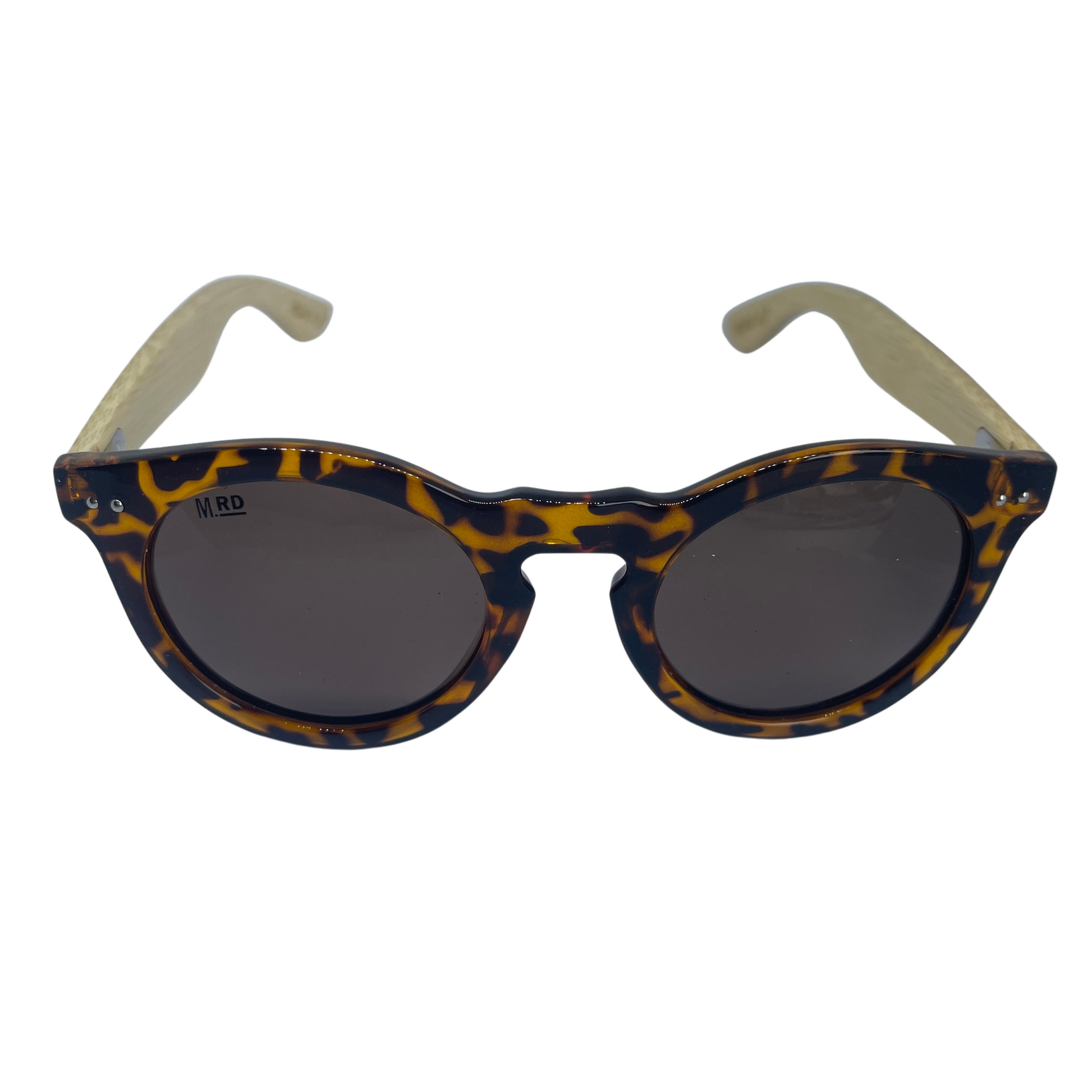 Womens sunglasses with brown tortoiseshell frames and bamboo arms in a Grace Kelly style