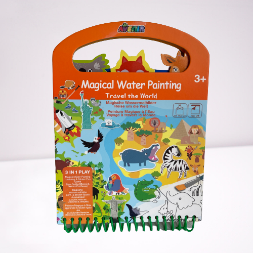 Magical water painting activity book for children.