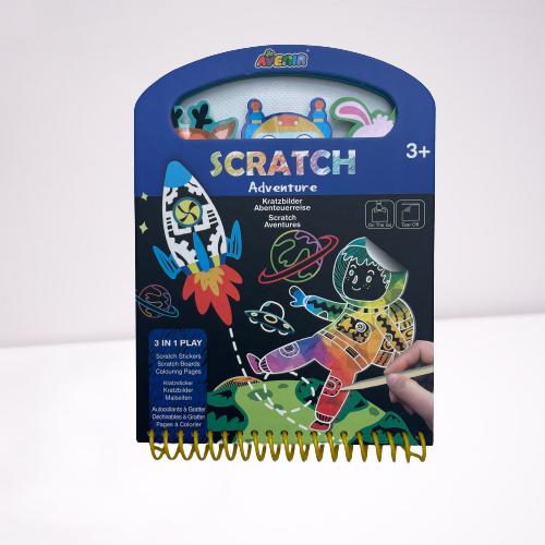 Scratch adventure activity book.