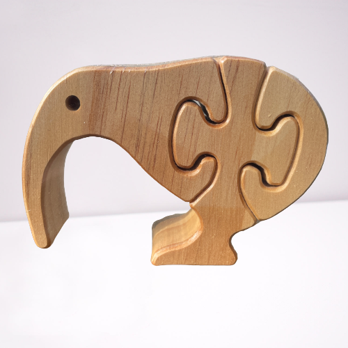 Natural wooden Kiwi bird puzzle.