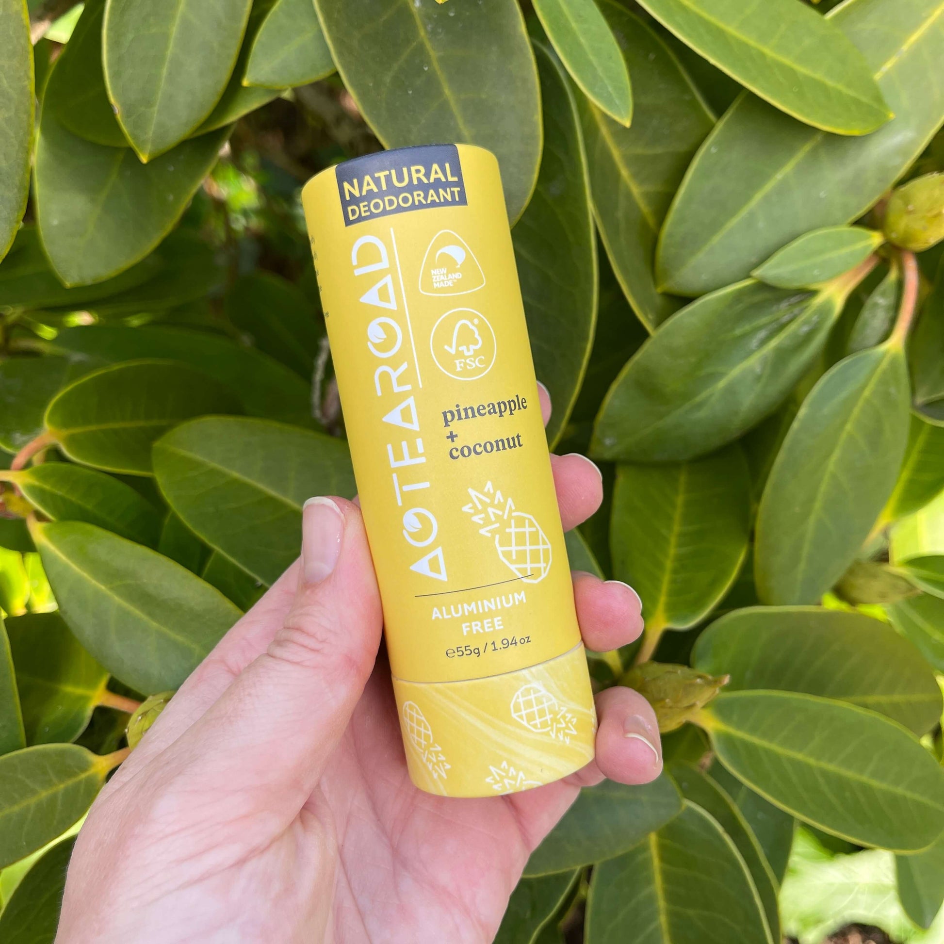 Pineapple and coconut natural deodorant by Aotea Road.